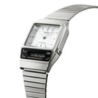 Casio Analog-Digital AQ-800E-7ADF White Dial Stainless Steel Unisex Watch