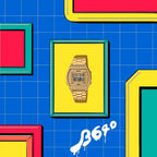 Casio Vintage Digital B640WGG-9DF Gold Dial Stainless Steel Unisex Watch