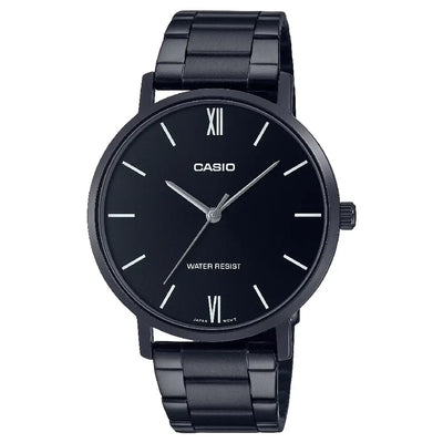 Casio Analog MTP-VT01B-1BUDF Black Dial Stainless Steel Men's Watch
