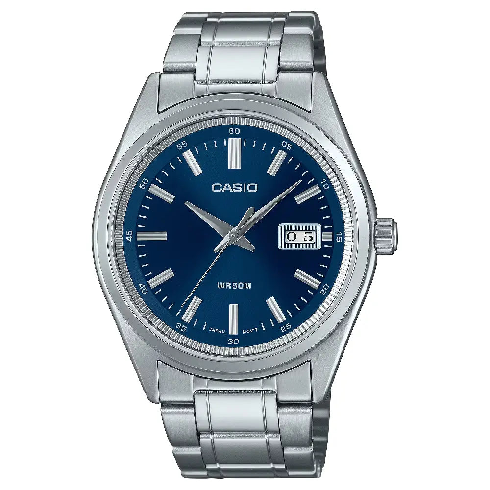 Casio Standard Retro-Chic Analog MTP-B180D-2A Blue Dial 41mm Stainless Steel Men's Watch