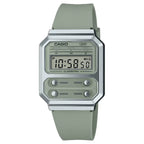 Casio Vintage F-100 Reissue A100WEF-3A Digital Display Green Resin 32.7mm Strap Unisex Watch